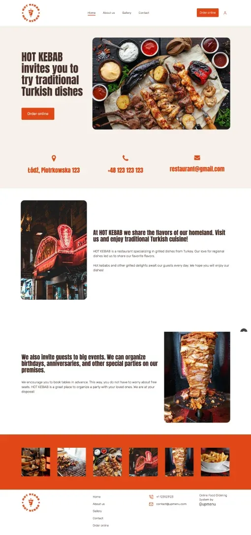 Hot Kebab website template