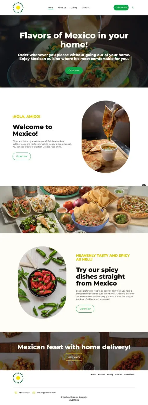 Mexicana website template