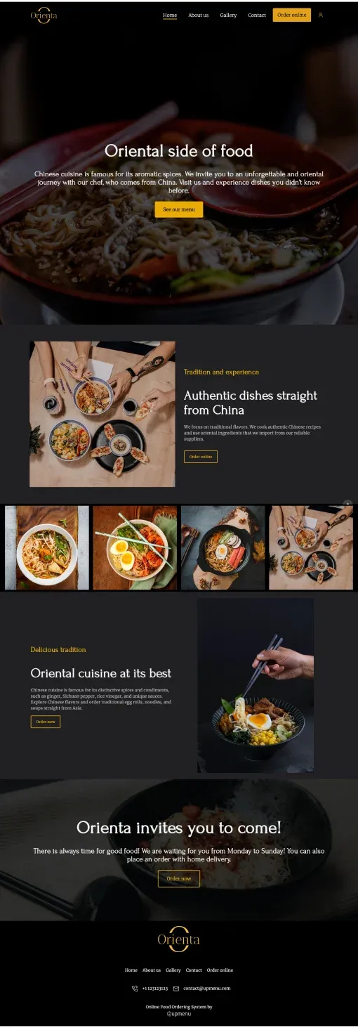Orienta website template