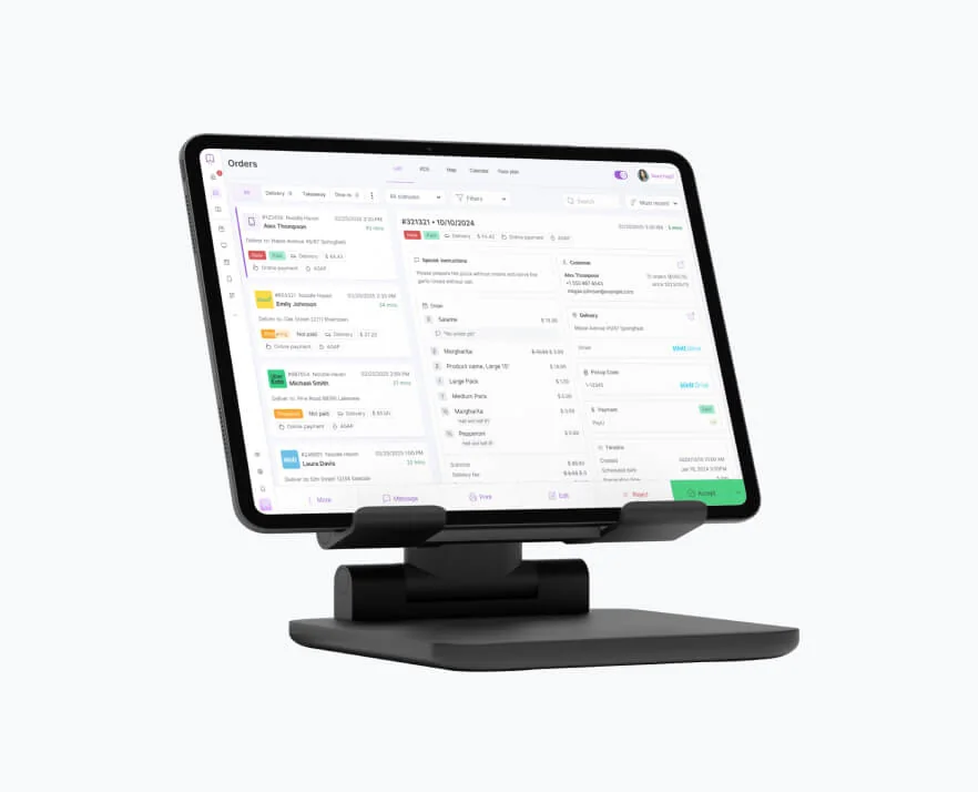 Start receiving and managing orders