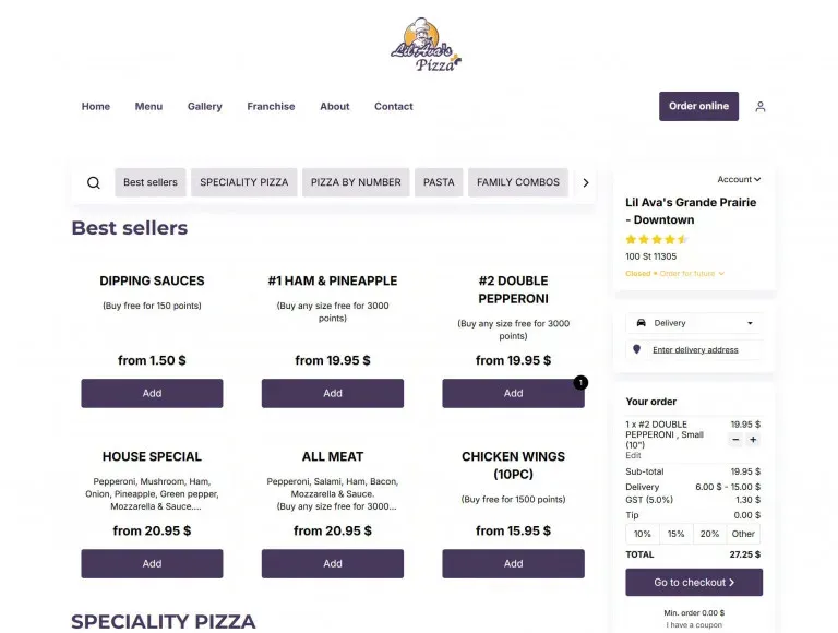 Fine dining template