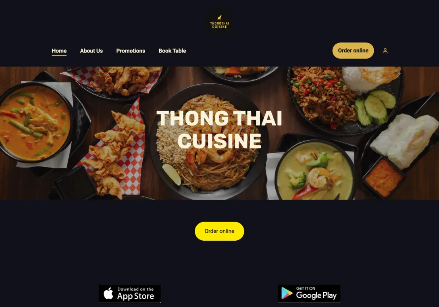 Restaurant website example 2