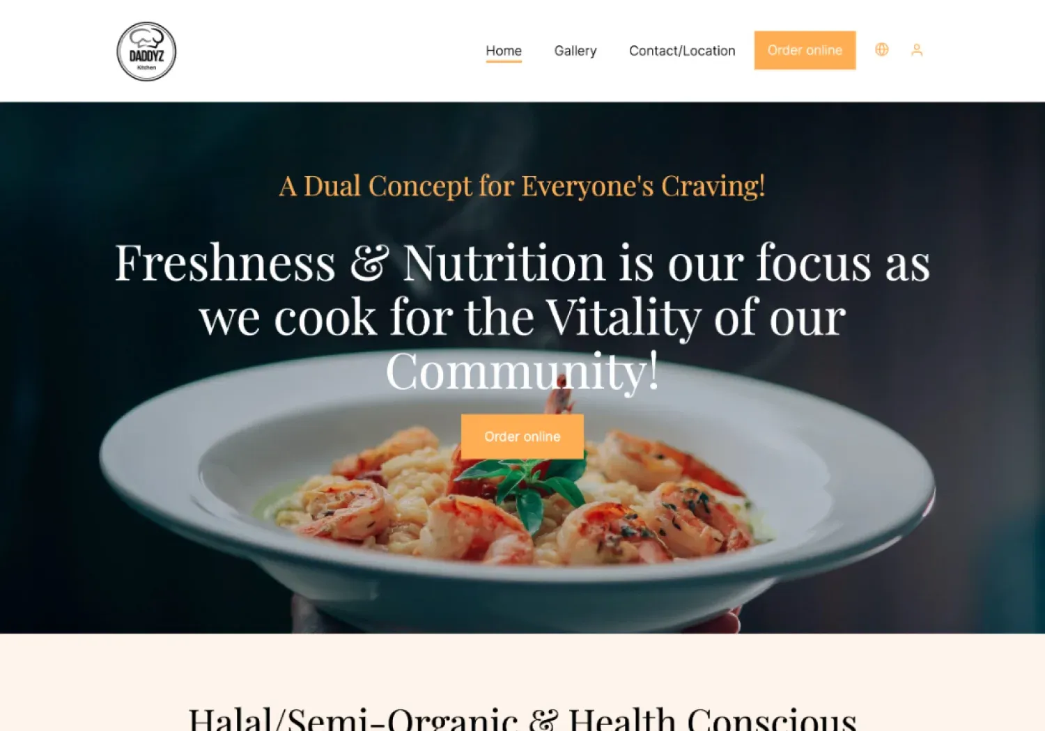 Restaurant website example 4