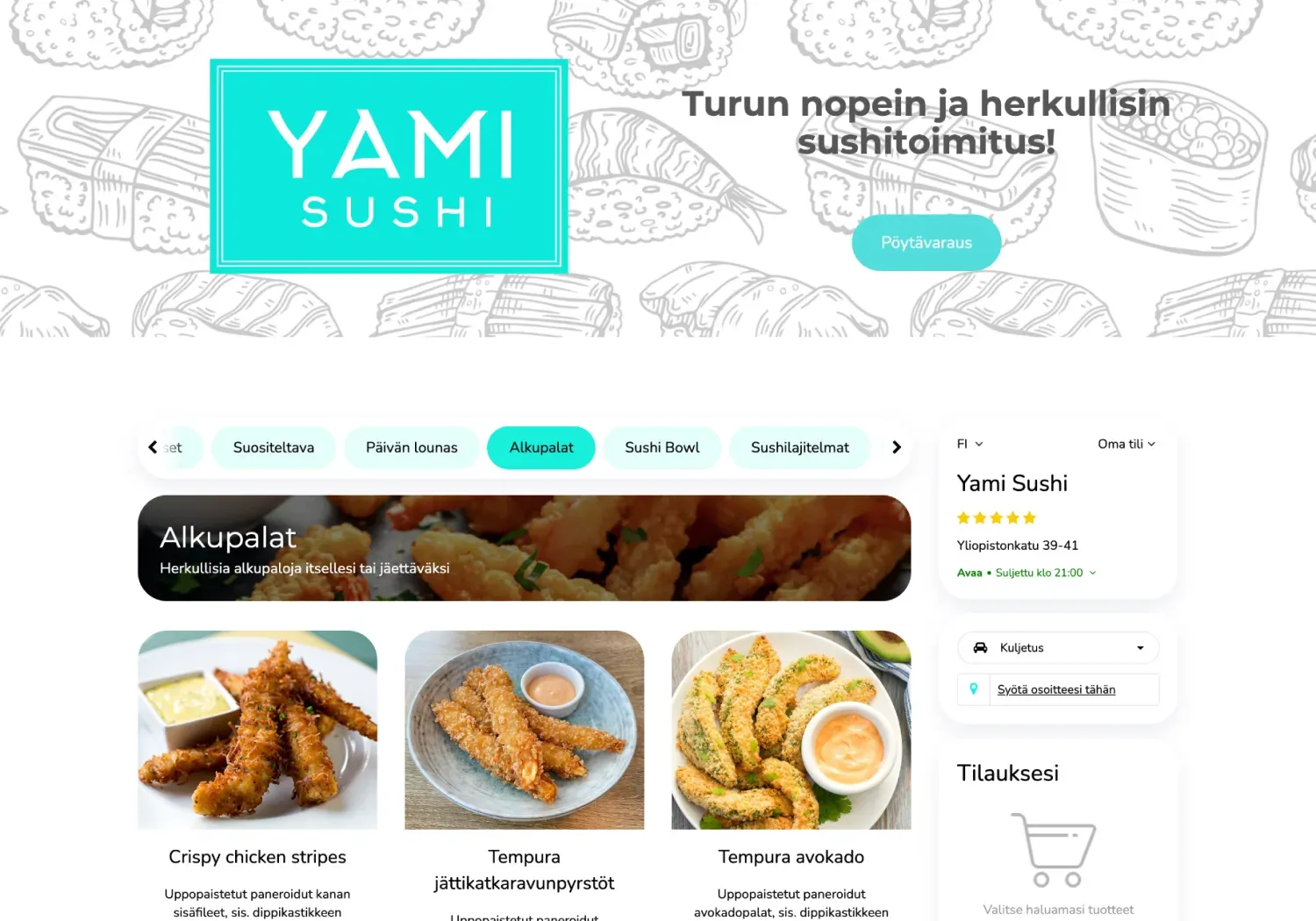 Restaurant website example 9
