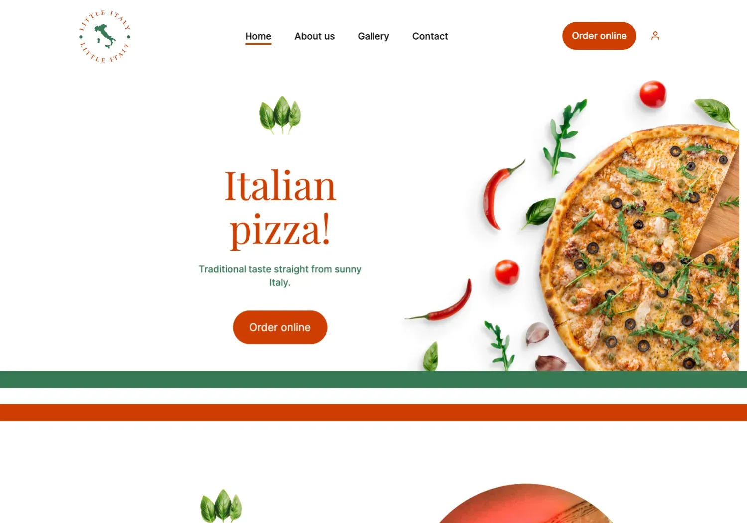Restaurant website example 11