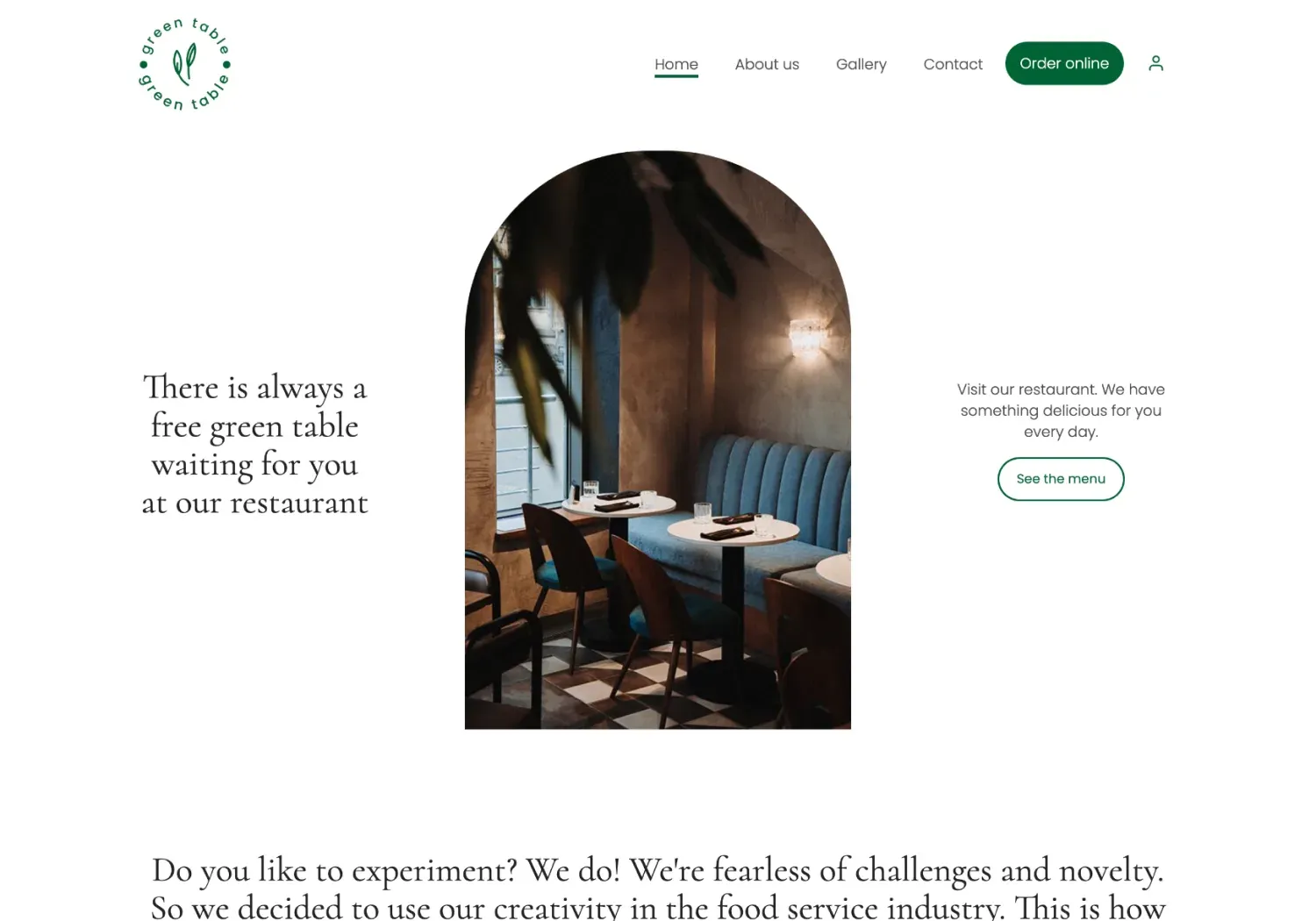Restaurant website example 13