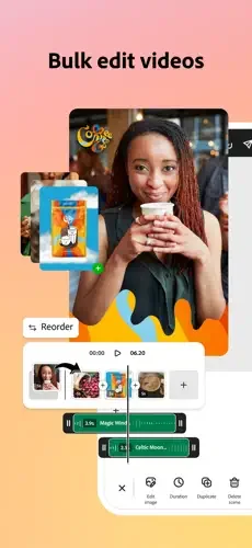 Adobe Express menu making app screenshot