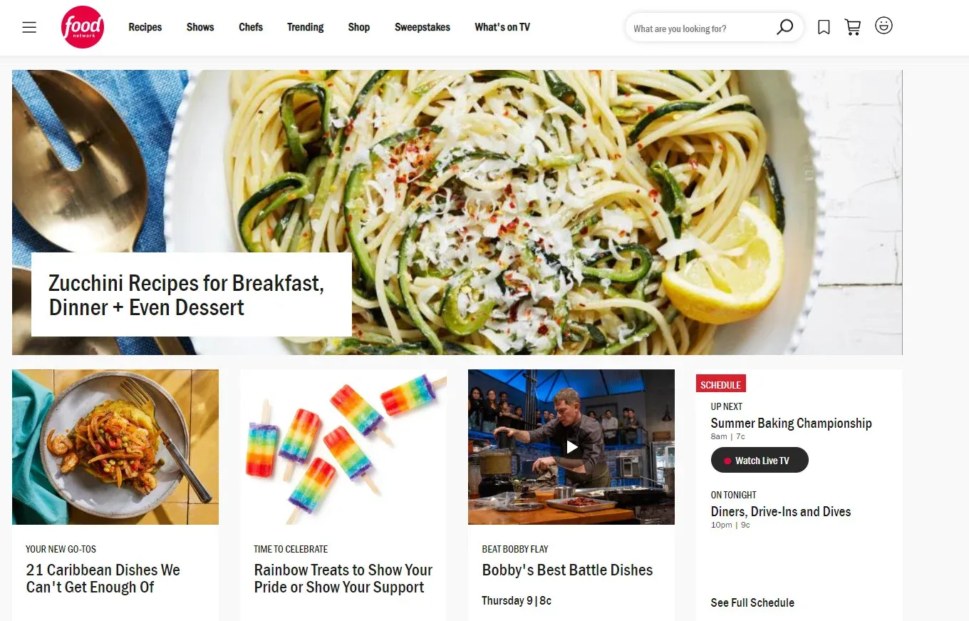 Recipes from the best American food bloggers and chefs can be found on the Food Network