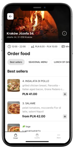 Fabbrica app screen