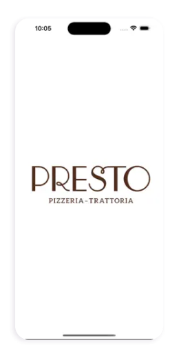 Pizzeria Presto app screen