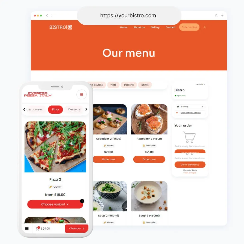An example of the best restaurant menu design for all business types