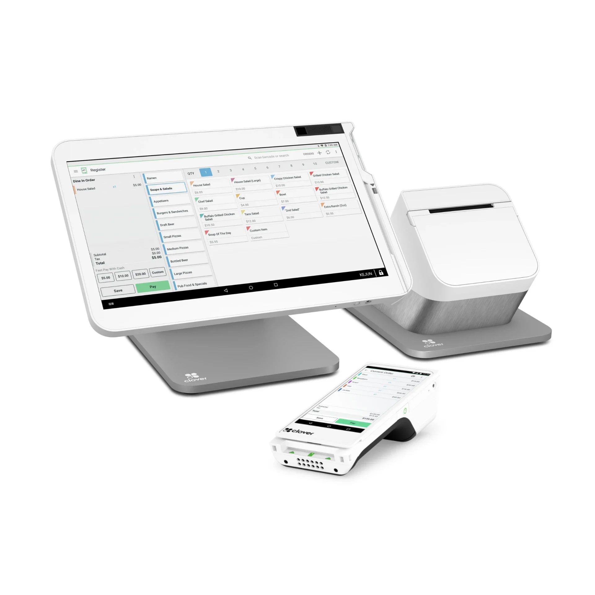 Clover POS system screenshot
