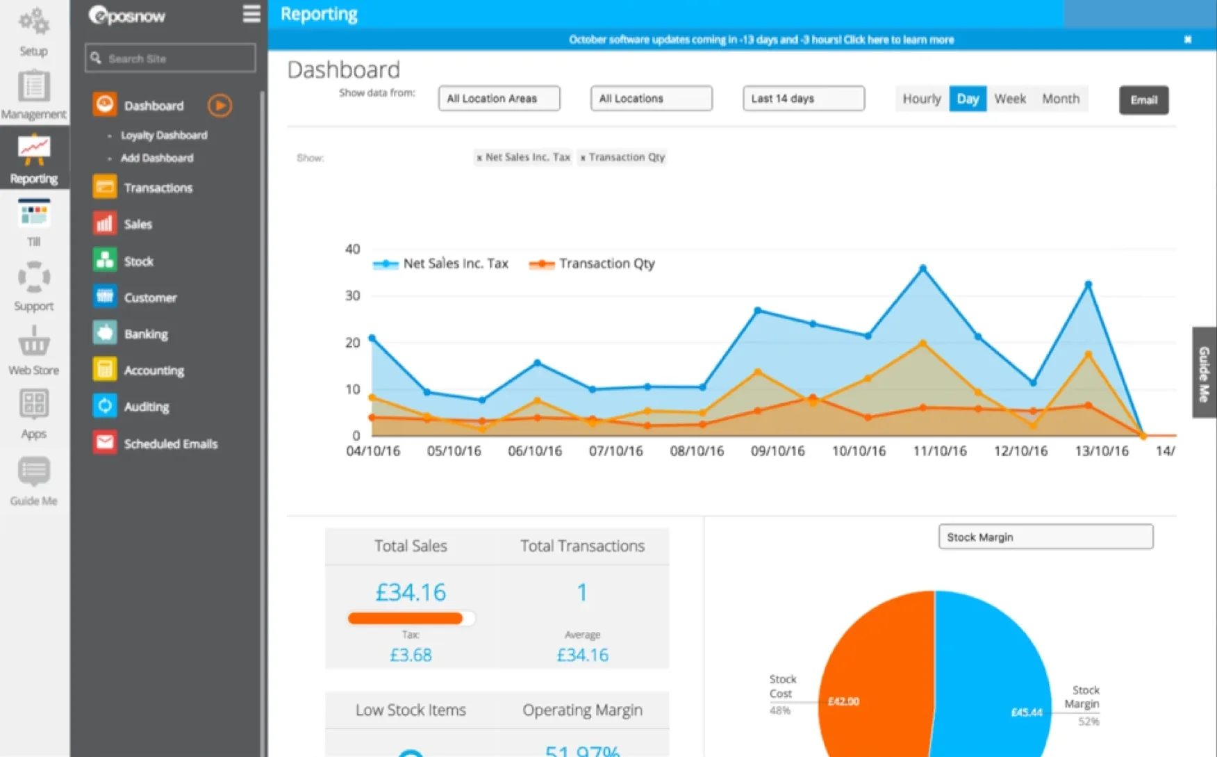 Epos Now POS system screenshot