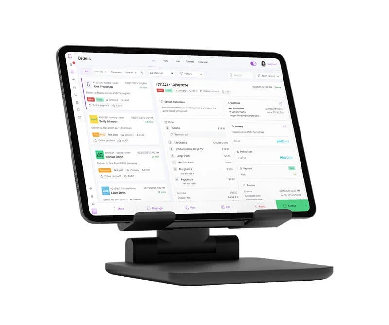 UpMenu POS system screenshot