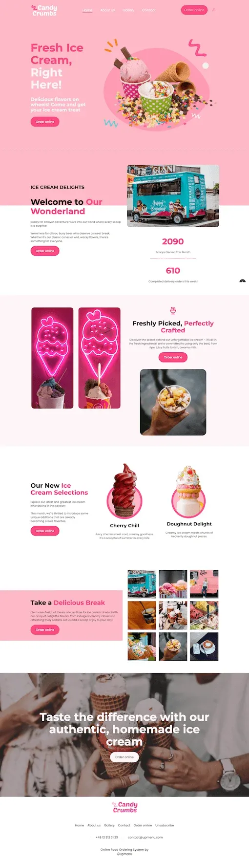 Candy Crumbs website template