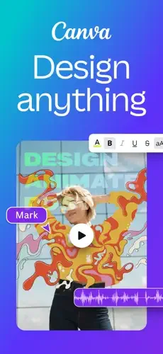 Canva menu making app screenshot