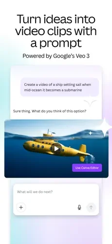 Canva menu making app screenshot