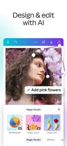 Canva menu making app screenshot