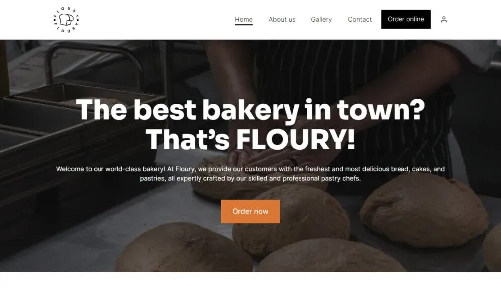 Bakery website template