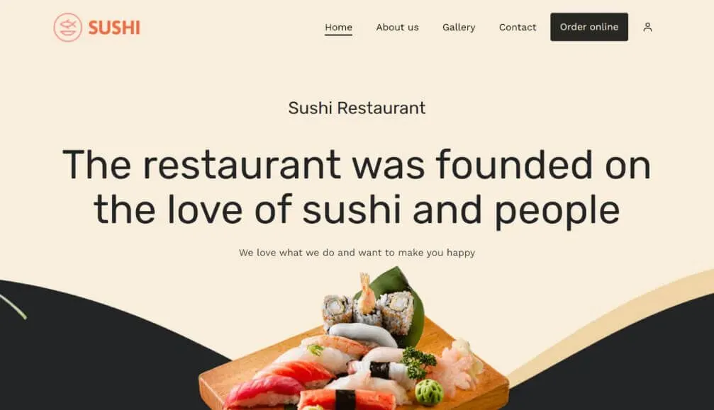 Sushi website template