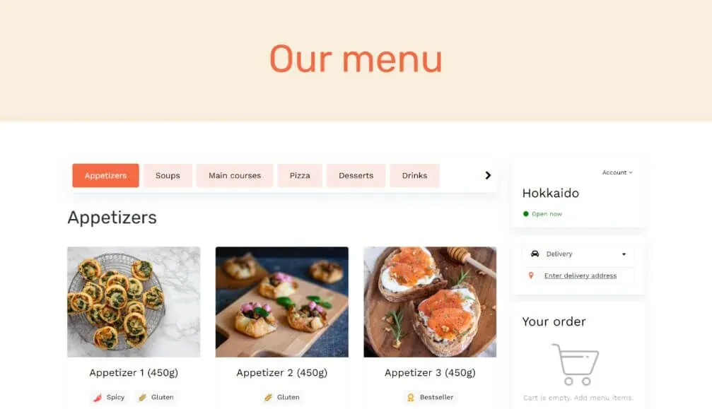Sushi website template-1