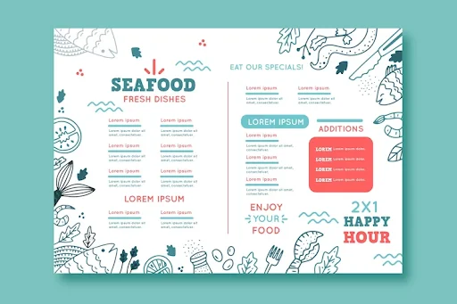 Experiment with cool restaurant menu designs like this one