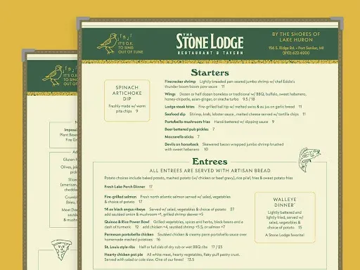 Cool restaurant menu designs can also be minimalistic