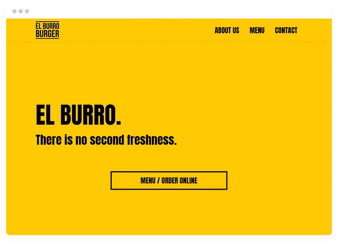 El Burro Burger - online food ordering system in a small town