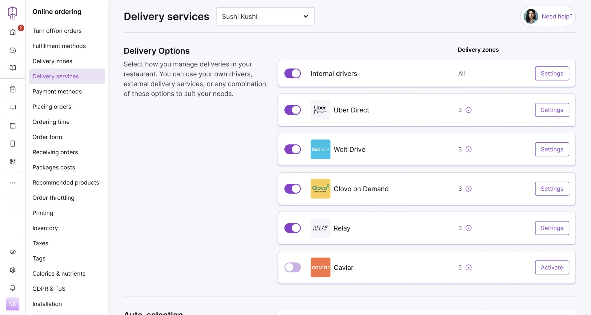 Delivery dispatcher example third-party delivery services