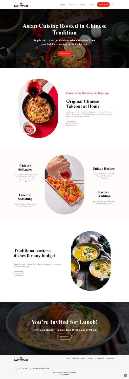 East House website template