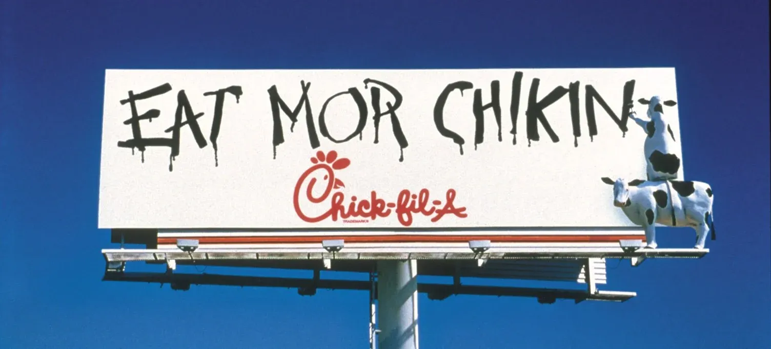 Food advertisement examples like this one convey a message that encourages potential clients to order meals from that specific business.