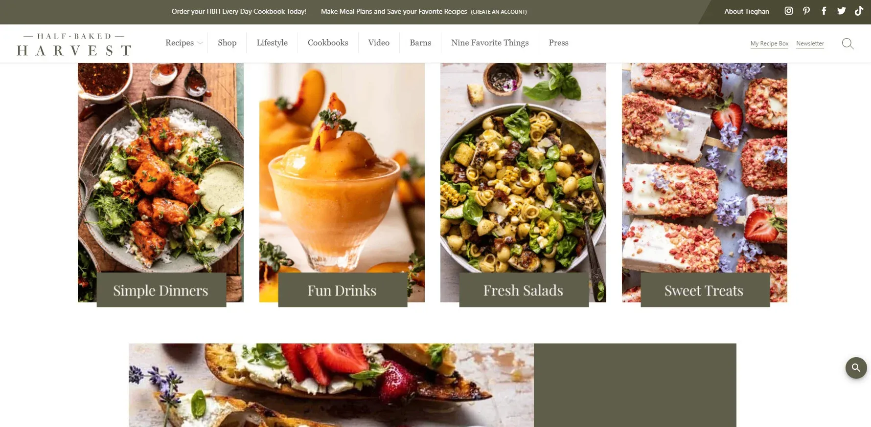 Half Baked Harvest is one of many great food blogs to follow if your a chef or restaurant owner looking to experiment with your dishes
