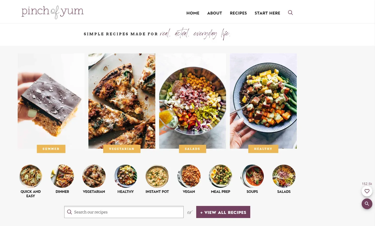 Food blogs like Pinch of Yum are idea spots for finding delicious recipes, food stories, and so much more
