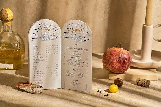 One of the more creative food menu examples for seafood restaurants