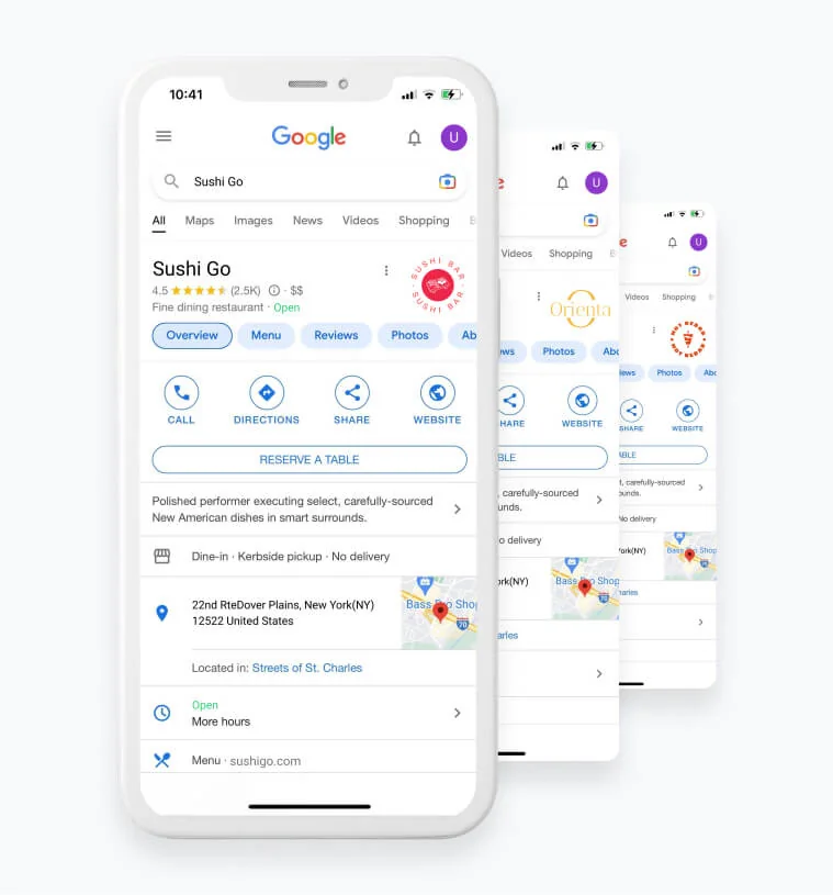 google food ordering - food google maps-multi location