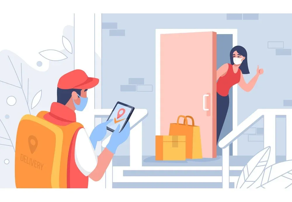 Illustration of contactless delivery in practice