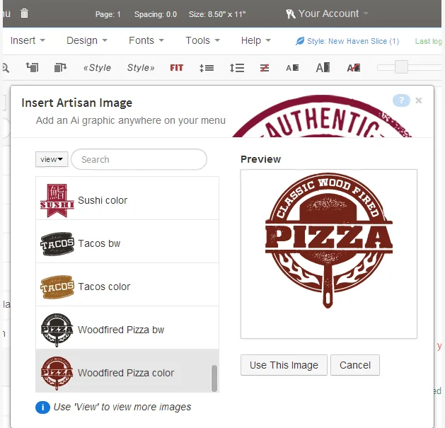 iMenuPro menu making app screenshot