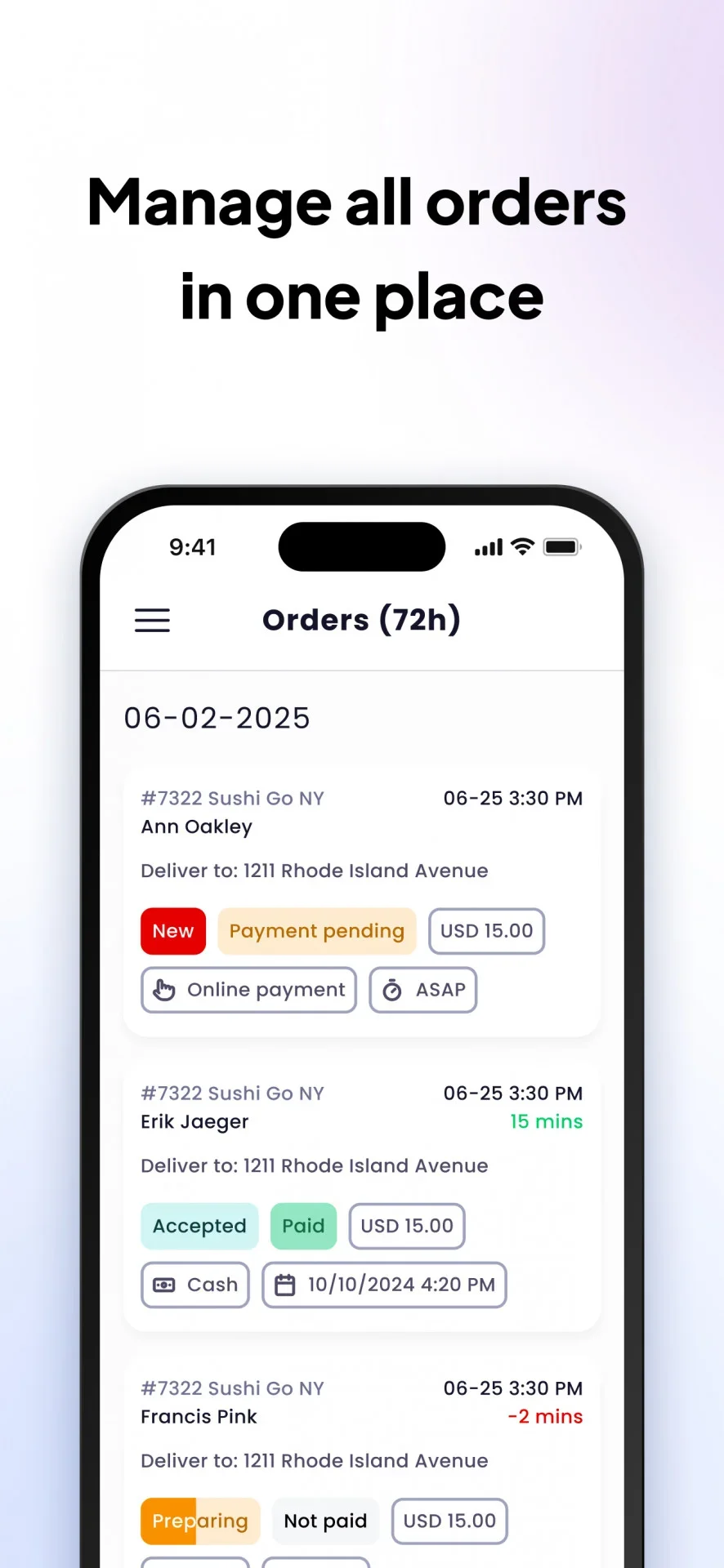 UpMenu menu making app screenshot