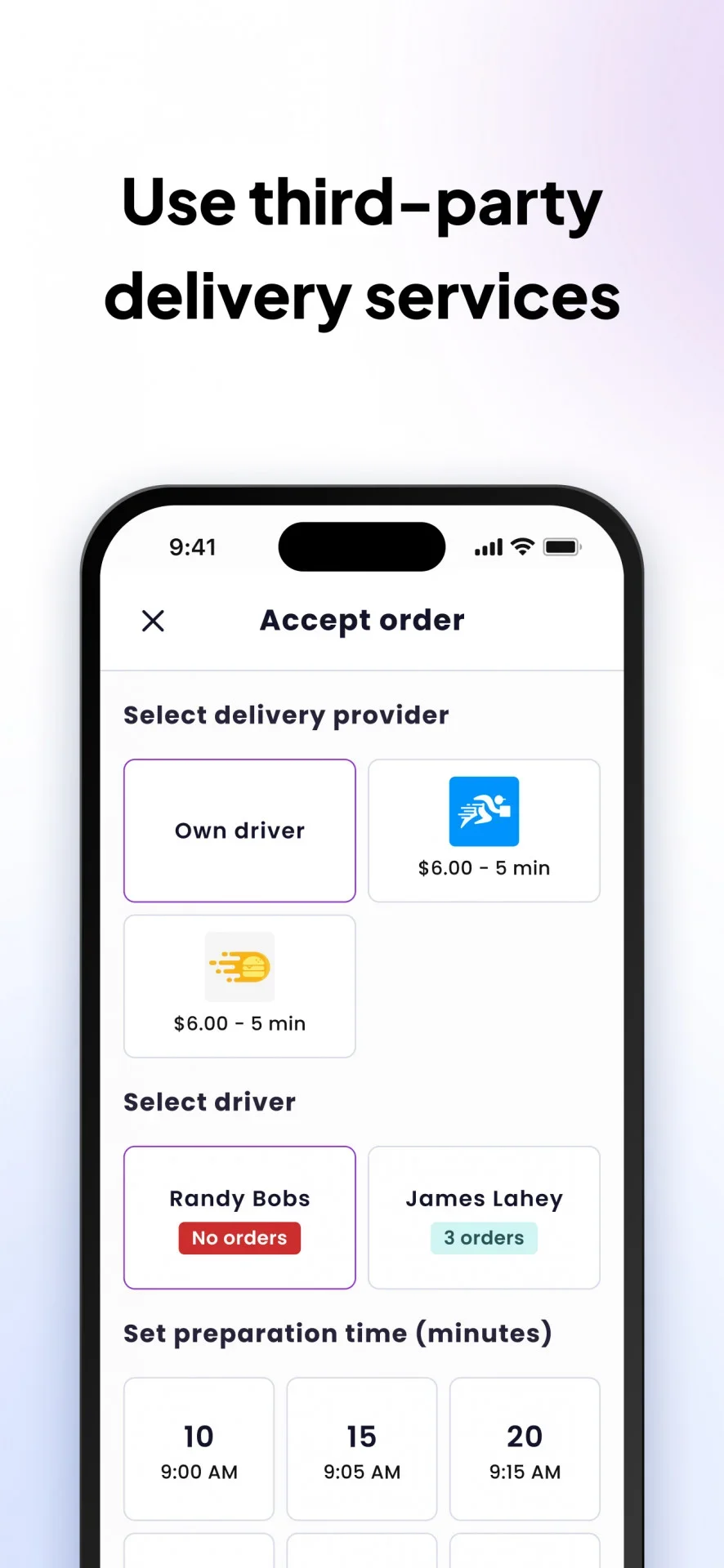 UpMenu menu making app screenshot