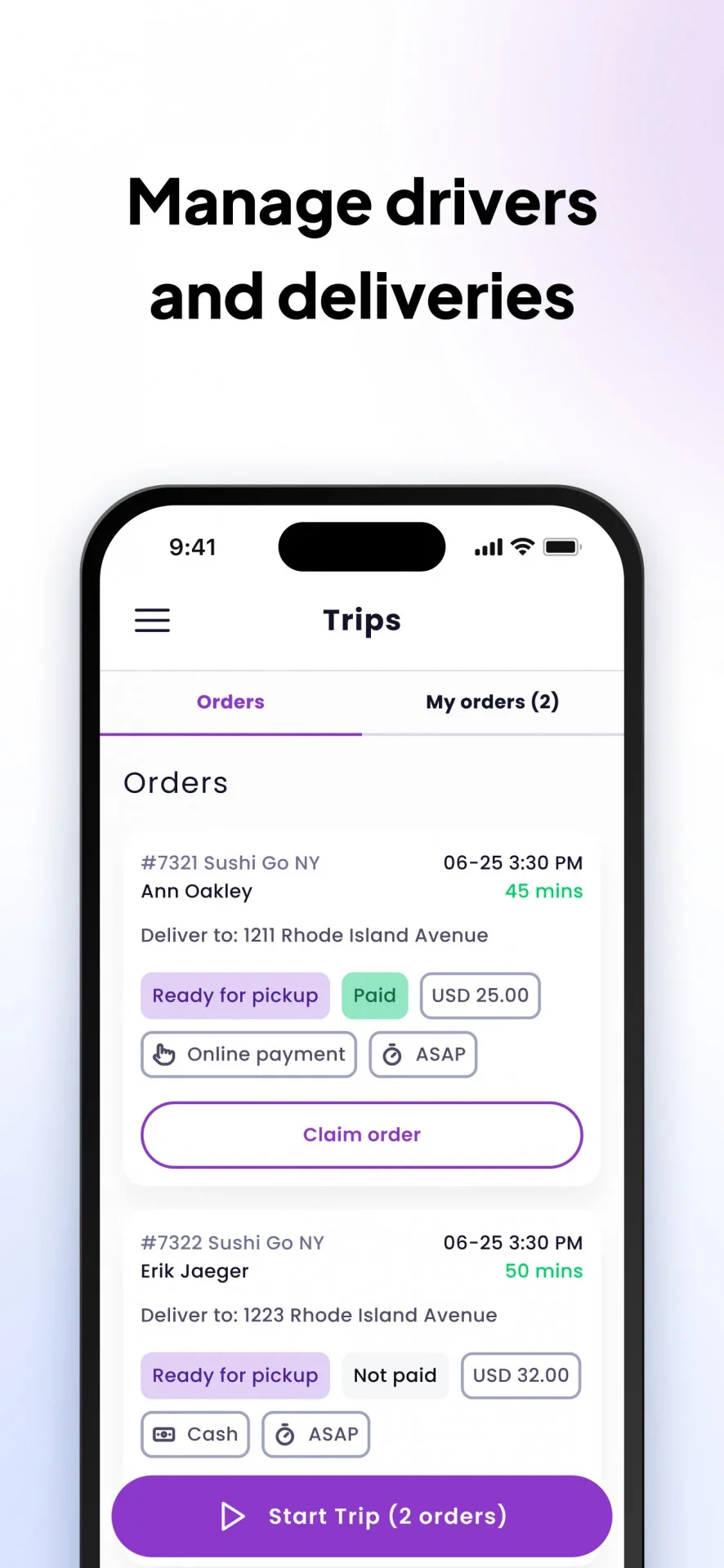 UpMenu menu making app screenshot