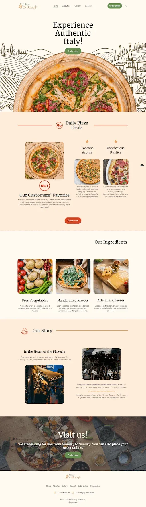 Olive & Dough website template