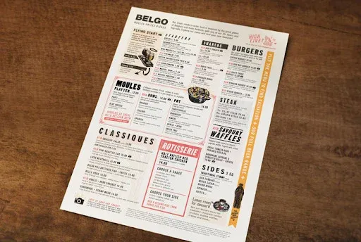 A one page paper menu design for cafes and restaurants