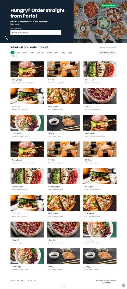 Portal theme — premium portal template preview