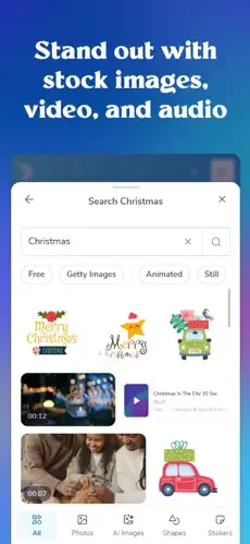 PosterMyWall menu making app screenshot