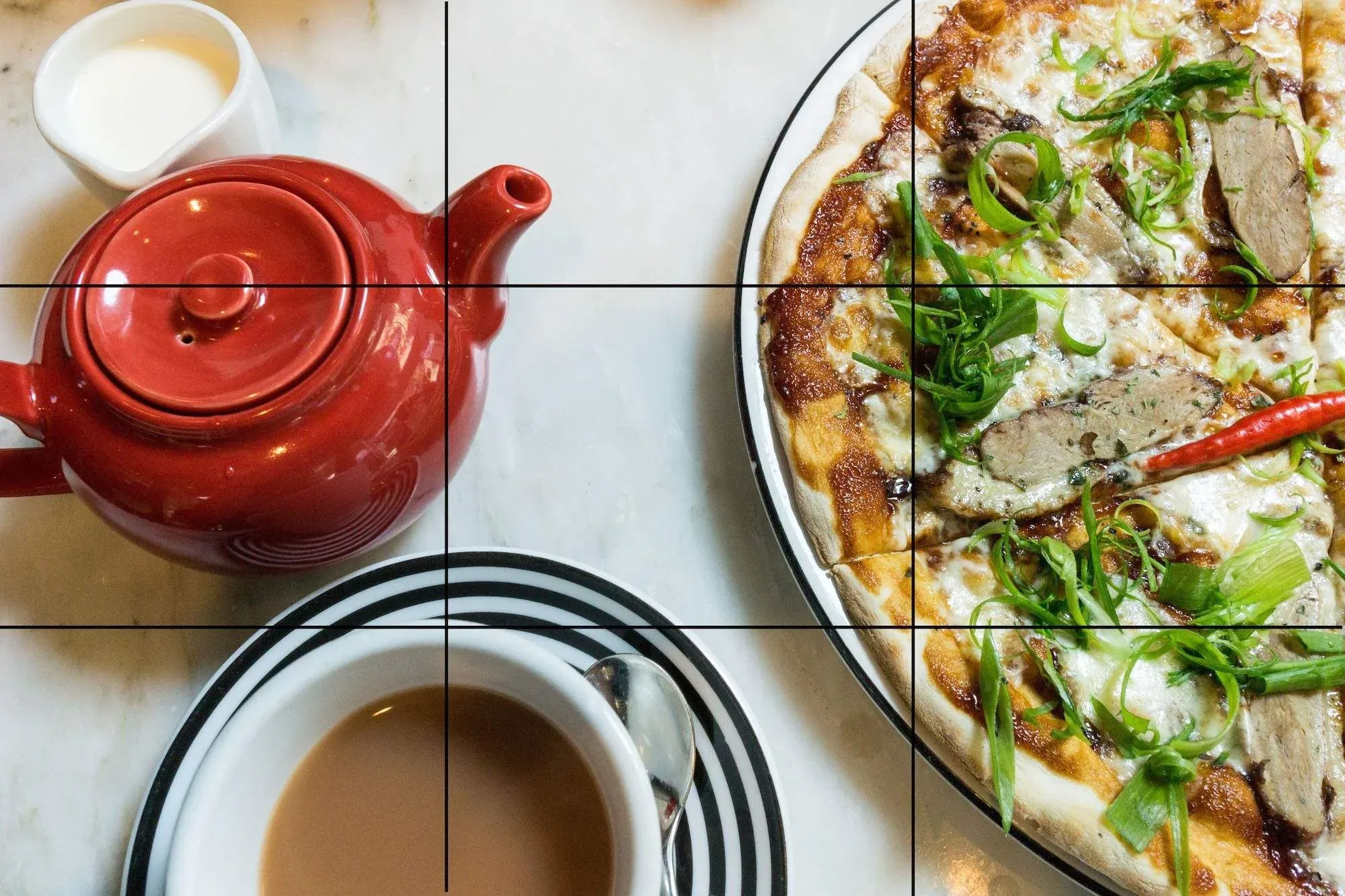 One of the key professional food photography tips is to use lines