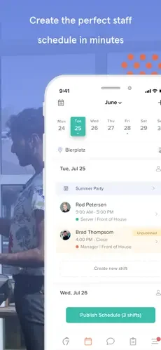 7Shifts restaurant app screenshot