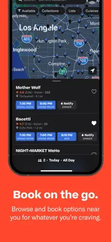 Resy restaurant app screenshot