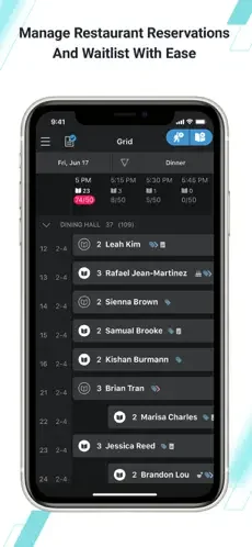 SevenRooms restaurant app screenshot