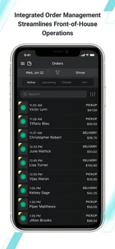 SevenRooms restaurant app screenshot