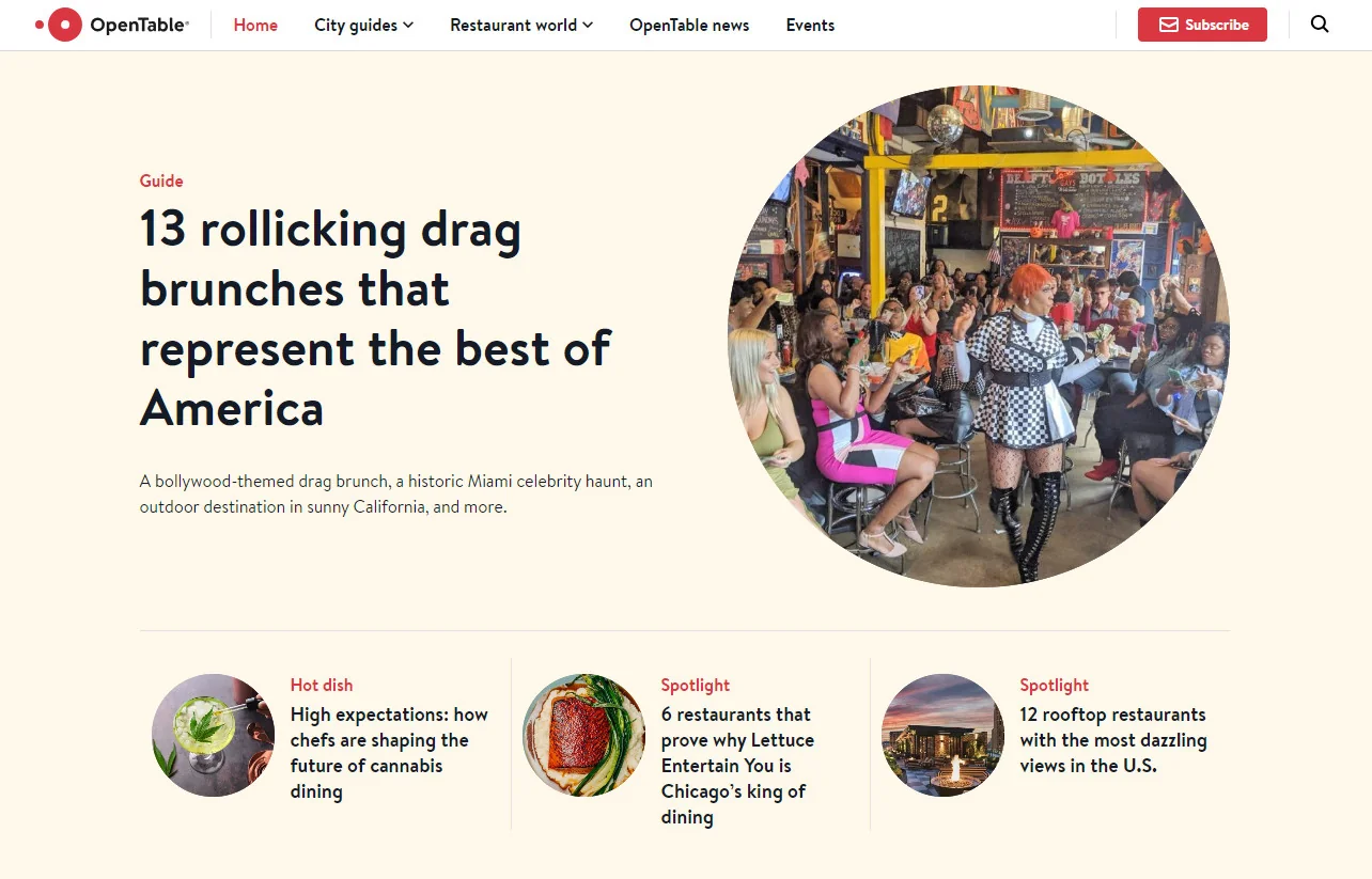 OpenTable is the leading restaurant expert blog that covers great places to eat, food events, and so much more